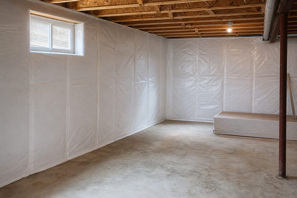 Install the vapor barrier photo